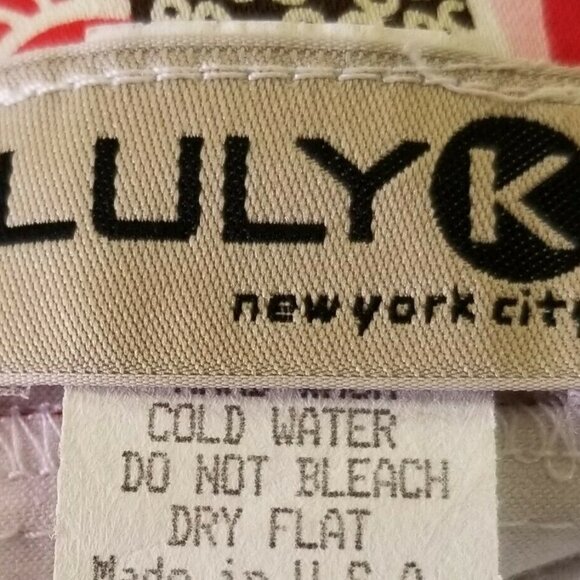 LULY K 90s Cream Floral Flare Halter Tie Cotton Zip Back GORGEOUS Dress size S - Picture 7 of 9